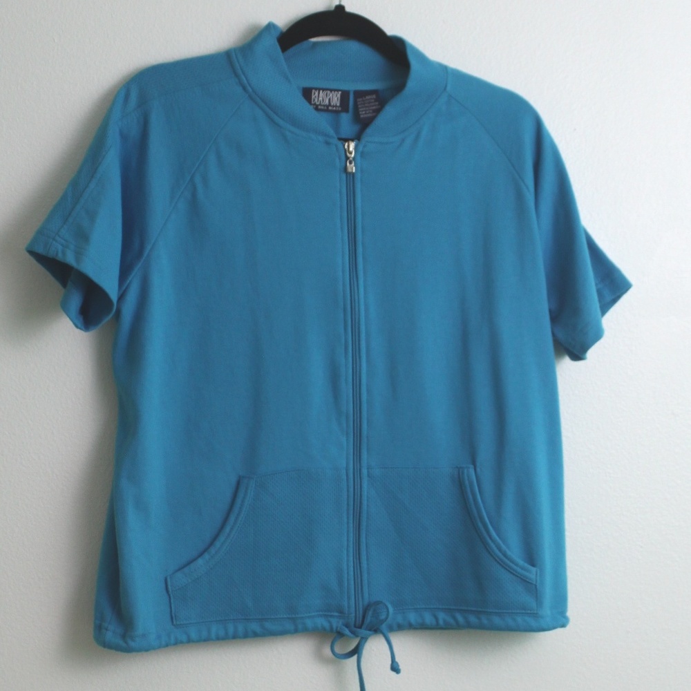 Blassport By Bill Blass Zippered Sweatshirt Sz L